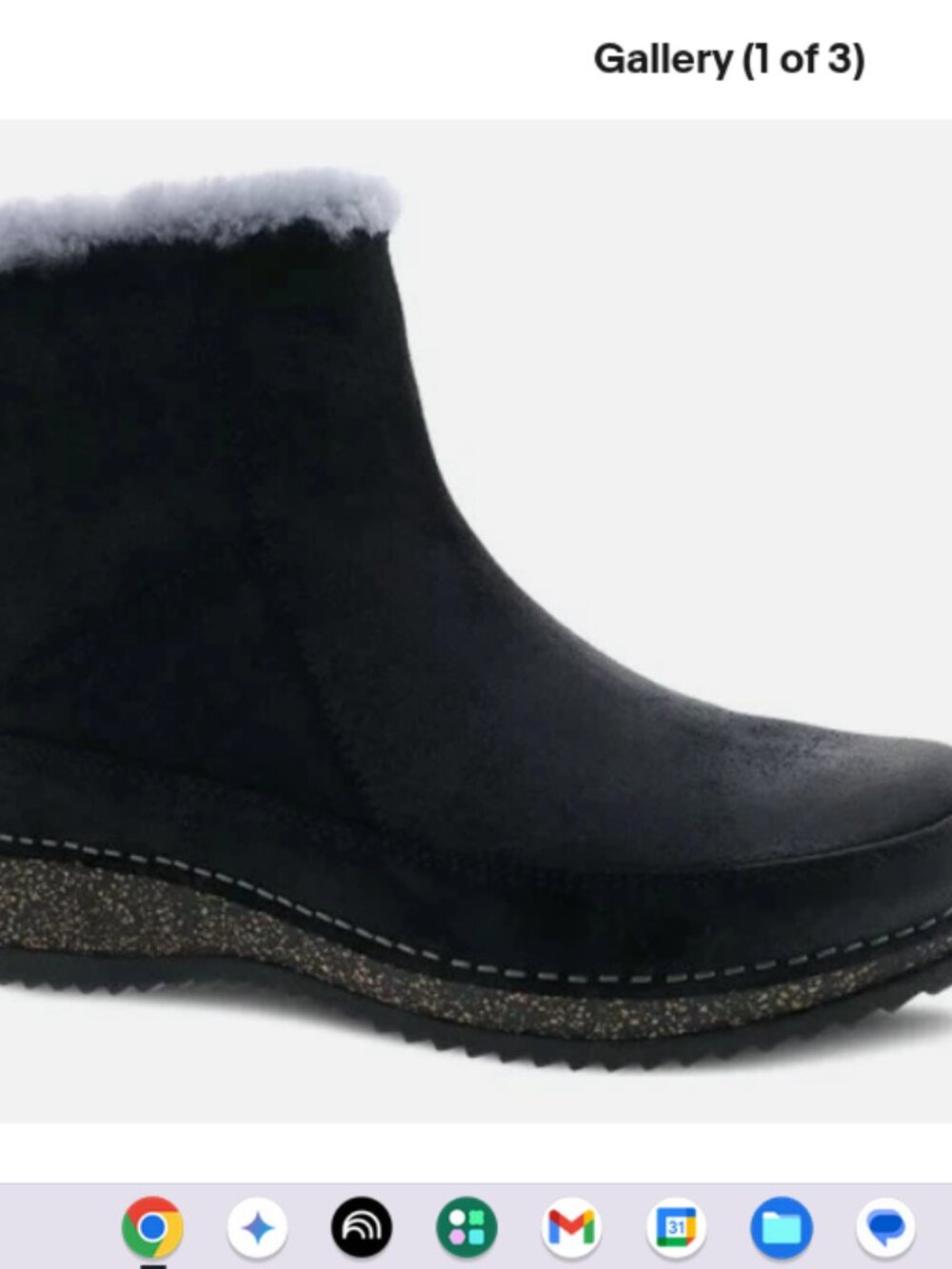 Dansko Leather Fur Lined Ankle Boots-Mitzy-Black-EU 41-NEW-A621212
